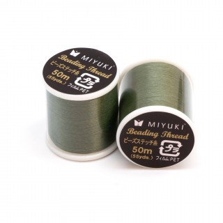 Нить бисерная Miyuki зеленая (диаметр 0,2мм, длина 50м) K4570-11